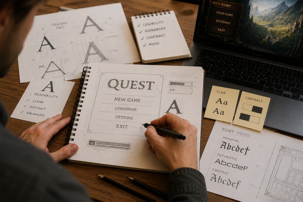 Fonts and Text in a Game Interface